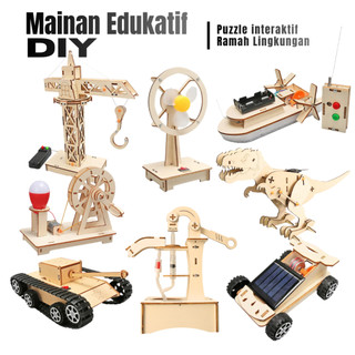 Mainan Edukasi Sains Interaktif DIY Craft Kayu Sensorik Kreatifitas Belajar Kerajinan Anak Cerdas