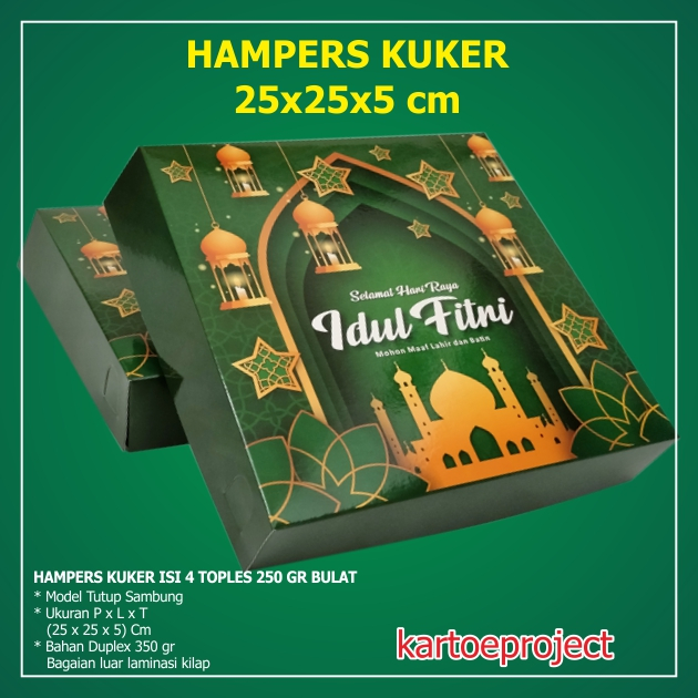 CUSTOME DESIGN BOX HAMPERS 25X25X5 CM