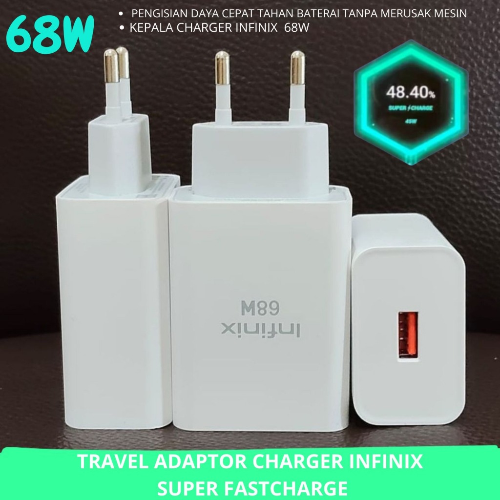 (68W) อะแดปเตอร์เดินทาง เครื่องชาร์จ Infinix 68W / หัวชาร์จ Casan Infinix รอบทั้งหมด GT 10 Zero 20 30 X Pro Note 10 11 12 20 30 Pro 45W 68W