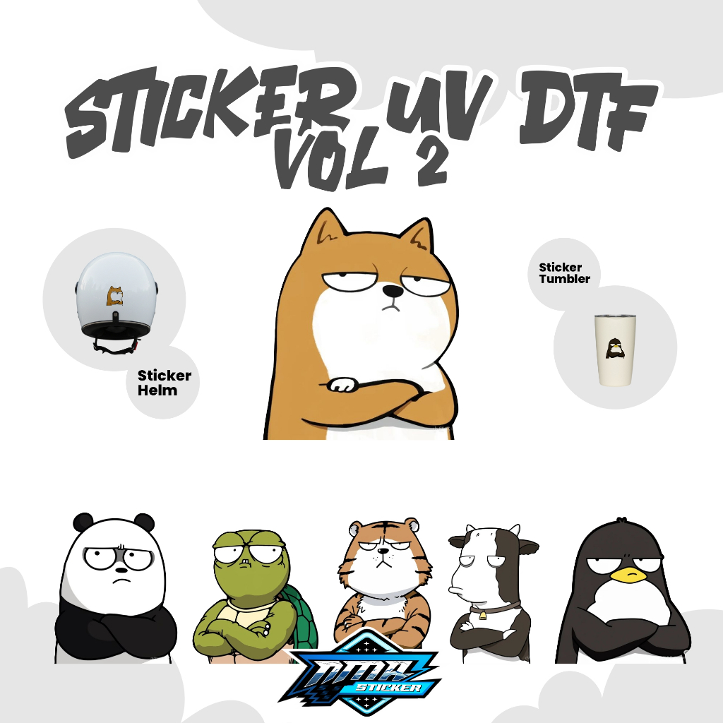 UV DTF WATERPROOF ANIMAL THEME STICKER VOL 2