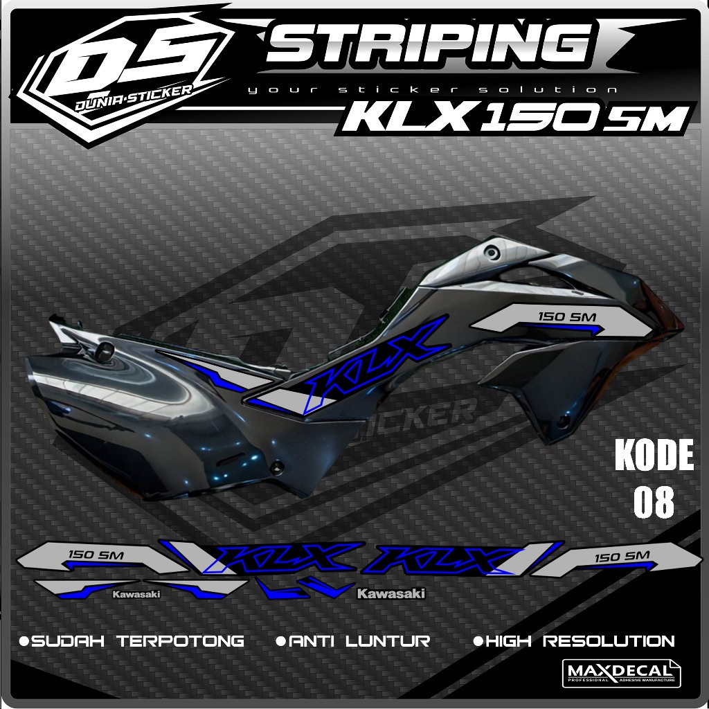 08 STRIPING STICKER KLX 150 SM-STRIPING STICKER KLX 150 SM