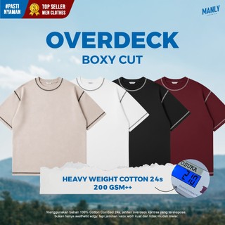 Overdeck Boxy Crop T-shirt Kaos Boxy Fit with Cotton Combed 24s 200 GSM++