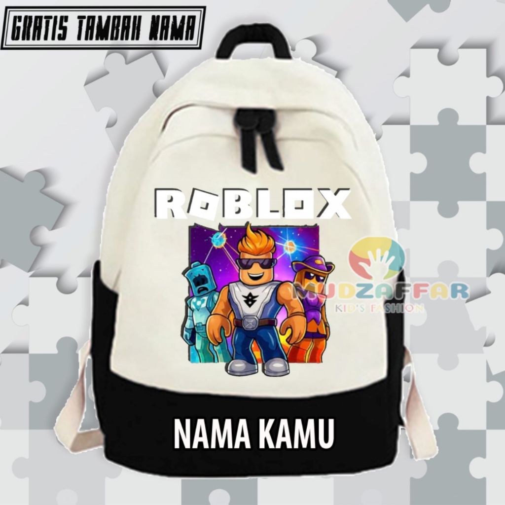 ฟรี NAME BACKPACK สําหรับ KINDERGARTEN, PAUD, ELEMENTARY SCHOOL, ROBLOX GAME DANCE, กระเป๋าเป้สะพายห