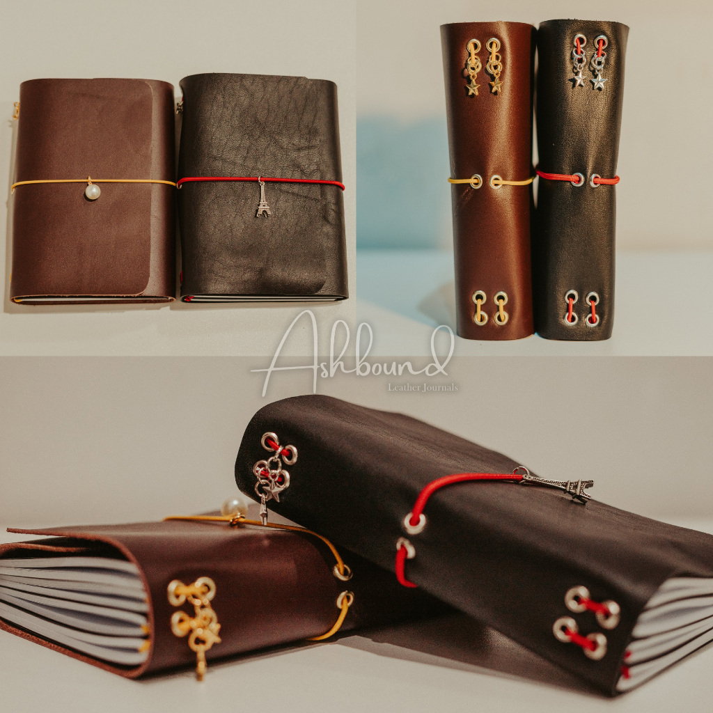 Leather Journal Cover A6 & A7 Trifold Handmade – หนังแท้แบบกําหนดเอง Journal