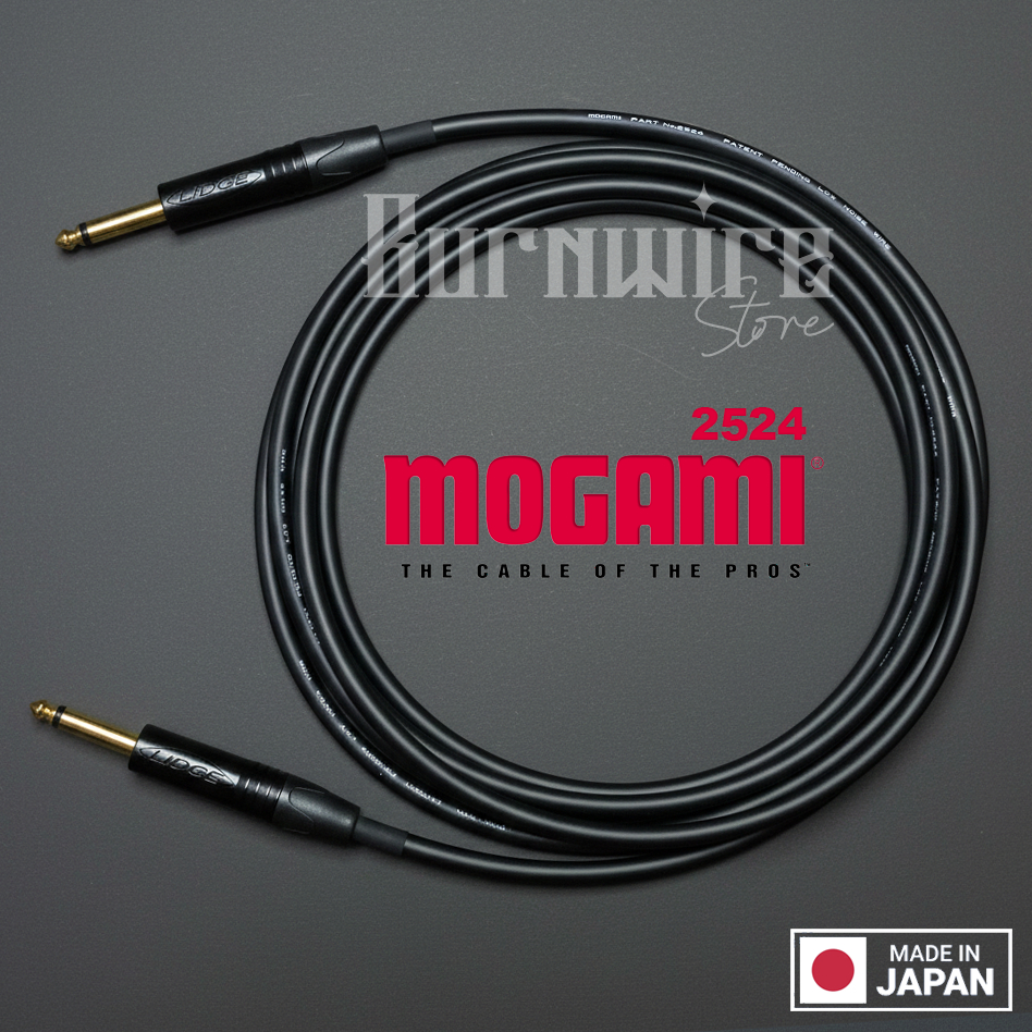 MOGAMI 2524 Instrument Cable Original Made Japan Bass Guitar Jack - Straight to Straight