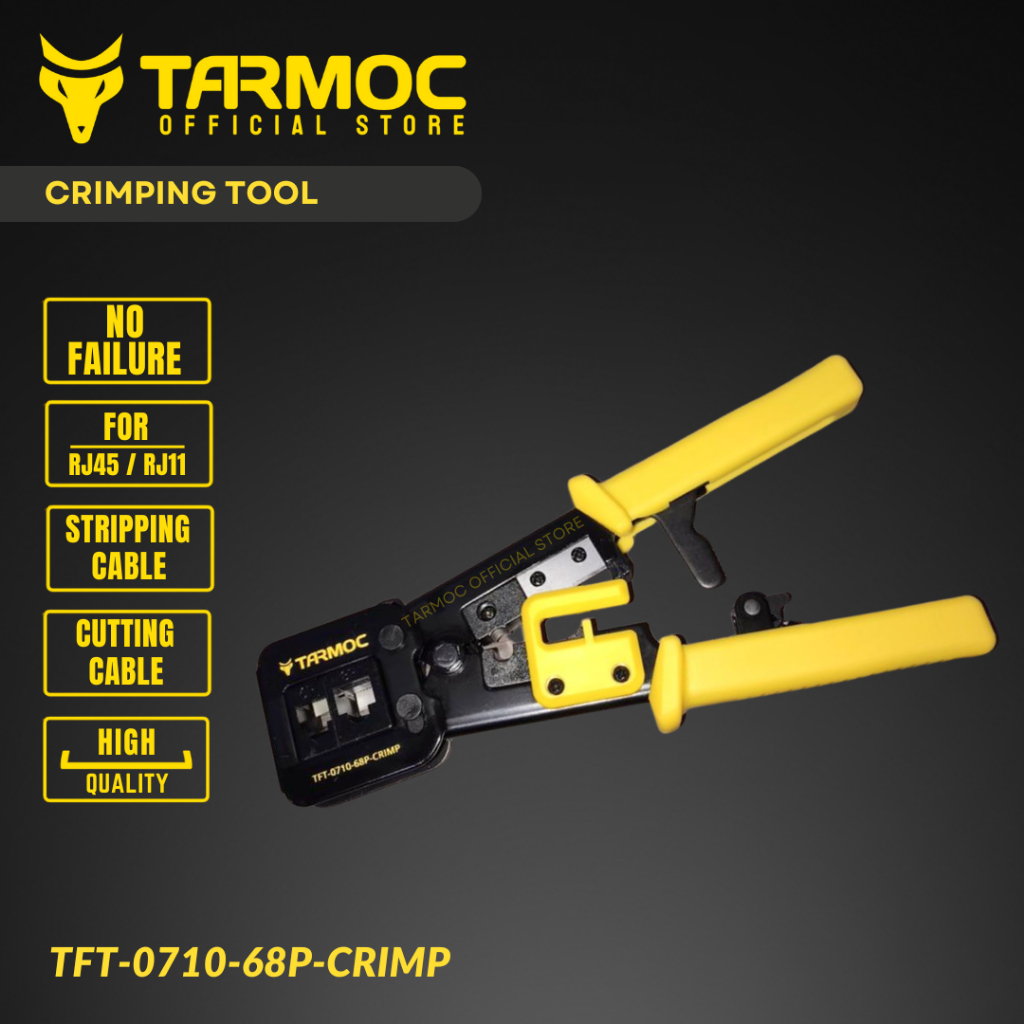 Tarmoc TFT-0710-68P-CRIMP | RJ45 EZ ANTI-Frizz CRIMPING คีม CAT5E CAT6 CRIMPING Tool LAN RJ45