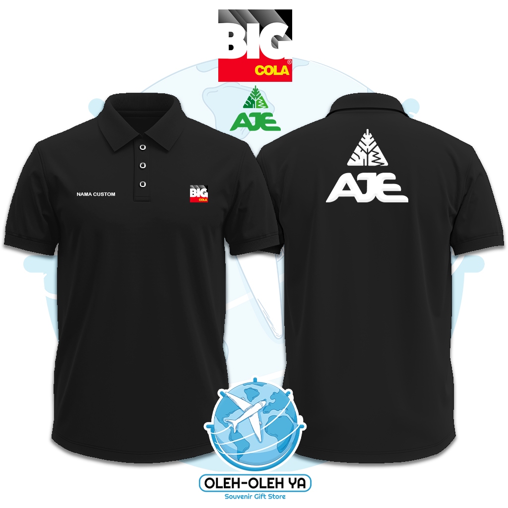 ของที่ระลึก Yes Wangki เสื้อโปโลคอปก Wangki Work Shirt - AJE Group Big Cola Indonesia - DTF Screen P