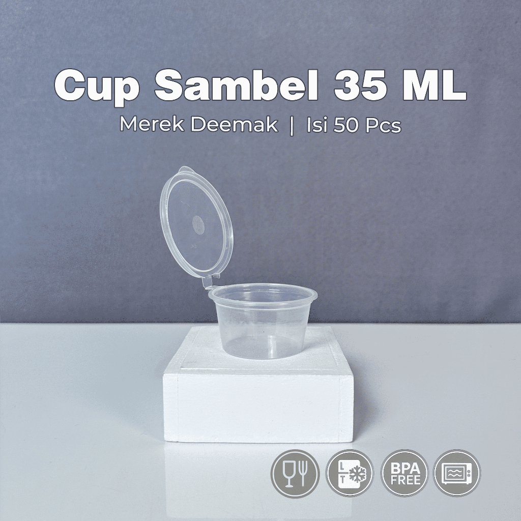 [50 ชิ้น] Thinwall Sauce Cup DM 35 ml / Shatterproof / Thinwall DeMak / Pudding Sauce Cup