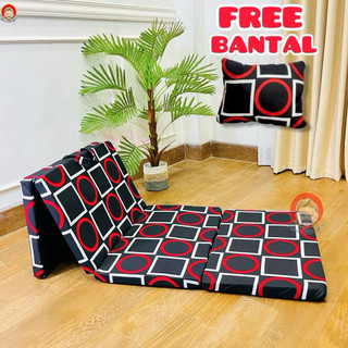 Mbah Blangkon - PROMO !!! KASUR LIPAT 4  FREE BANTAL TEBAL 5cm UK.180x70x5cm | Kasur Lantai | Kasur Single | Kasur Anak kos | Kasur Lipat Praktis Simple | Kasur Busa | Mattras | Kasur Anak Pondok