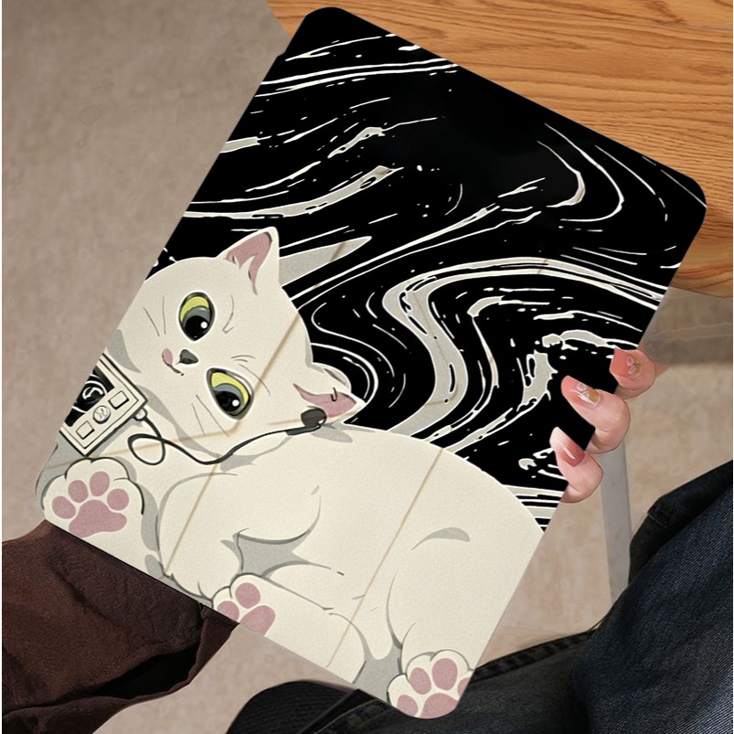 ใหม่ เคสแท็บเล็ตพับY infinix XPAD30E 11" infinix XPAD30E 11" - สล็อตดินสอ & ใสแข็ง/ไล่โทนสี, เหมาะสํ