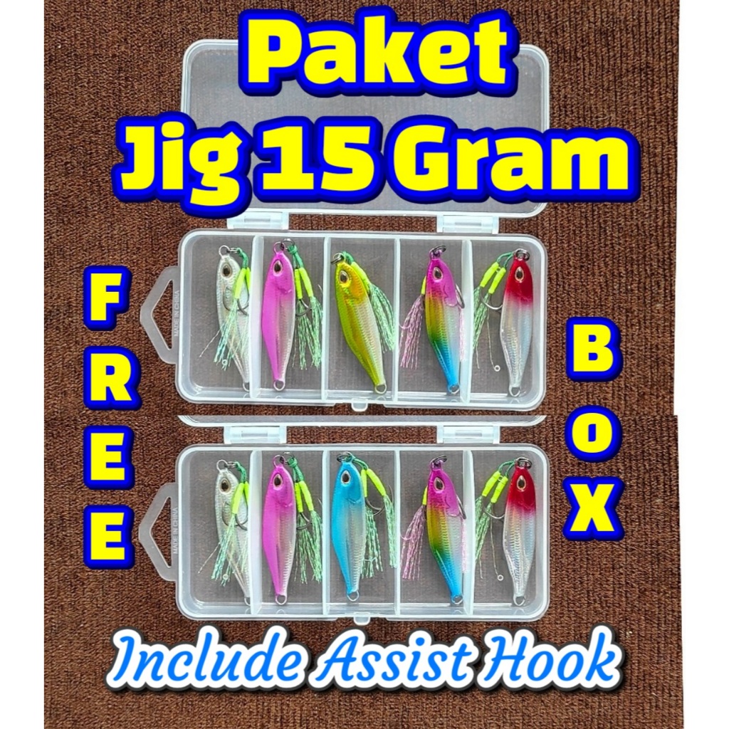15 GRAM JIG FISHING BAIT PACKAGE 15GRAM DUO TETRA MICROJIG BAIT PACKAGE ฟรีกล่อง