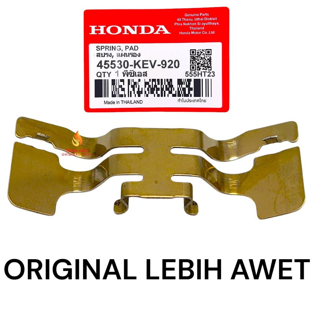 แผ่นยึดคาลิปเปอร์สําหรับ Old Supra X / Supra Fit / Supra X 125 / Karisma ORIGINAL Honda Thailand KEV