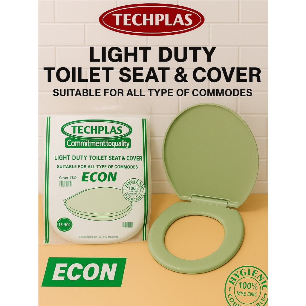ฝารองนั่งชักโครกอเนกประสงค์ Techplas Ecoon ยี่ห้อ เหมาะสําหรับ TOTO,INA, American Standard, พร้อมสลั