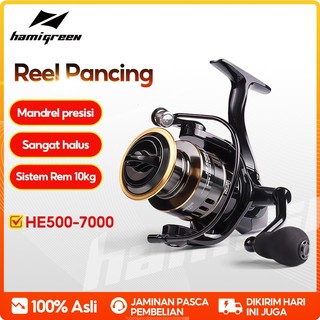 Hamigree Reel pancing HE500-3000 Spinning reel besi Logam Metal Gulungan ReelPancing GulunganSenar Pancing Tahan Korosi Murah Kuat Power