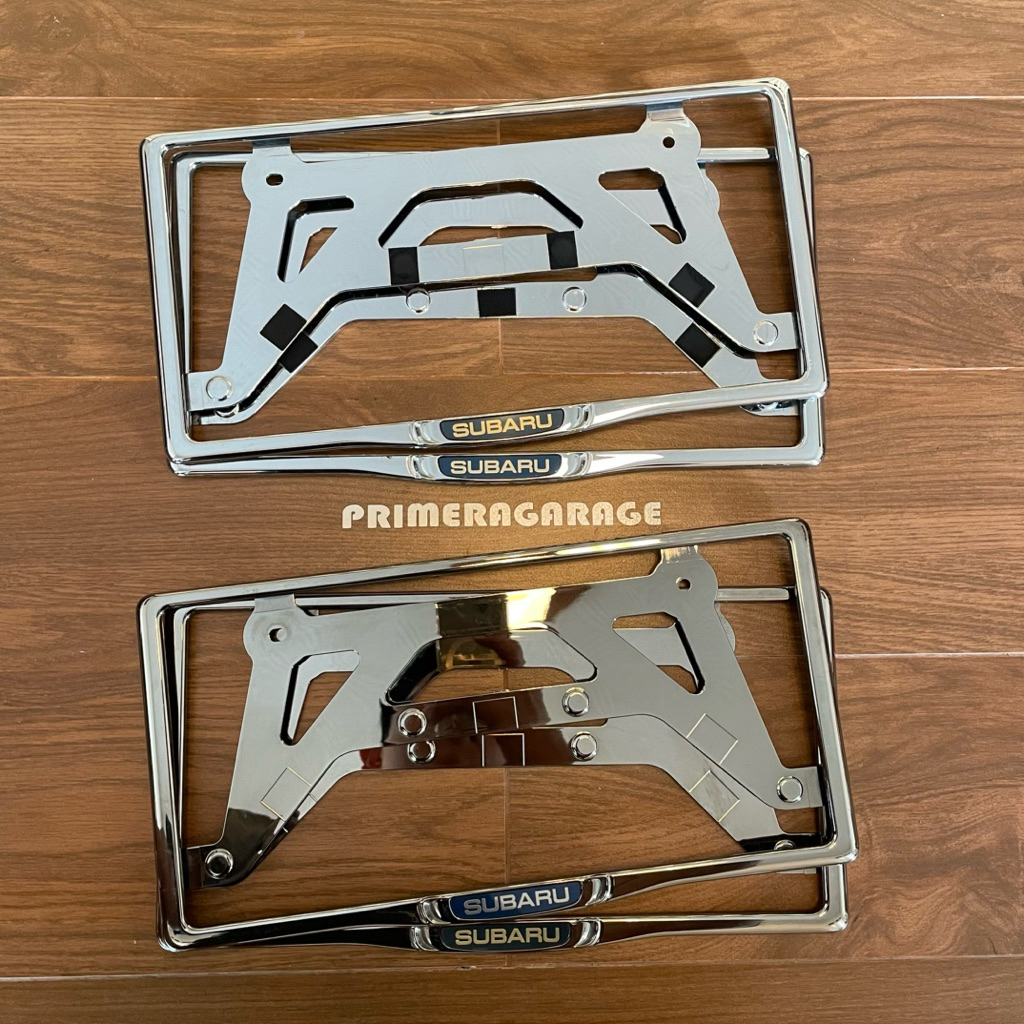 Subaru JDM Chrome Black Chrome Frame / JDM Subaru Original Japan Car Mount