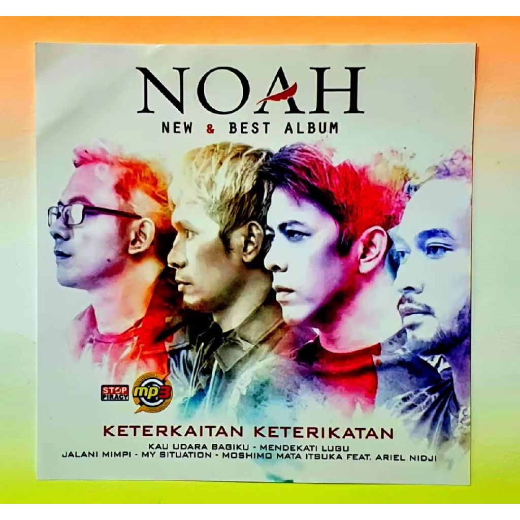 MP3 CD CASSETTE AUDIO MUSIC 150 NOAH BAND SONGS - PETERPAN BAND SONGS - ARIEL NOAH SONGS - LAST INDO