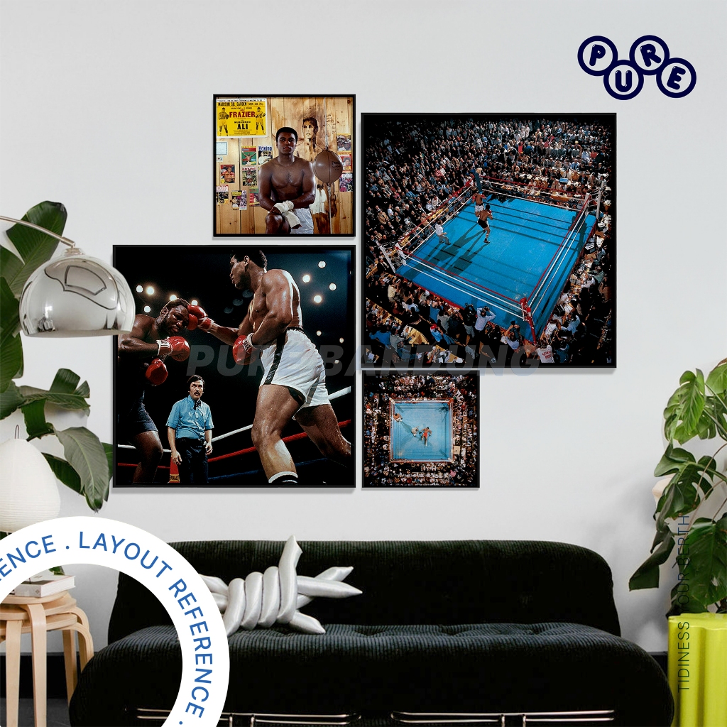 PURE BANDUNG – Muhammad Ali Vintage Boxing Legend Poster 42x42 & 50x50 | ศิลปะผนังกีฬาคลาสสิก | ผู้ช