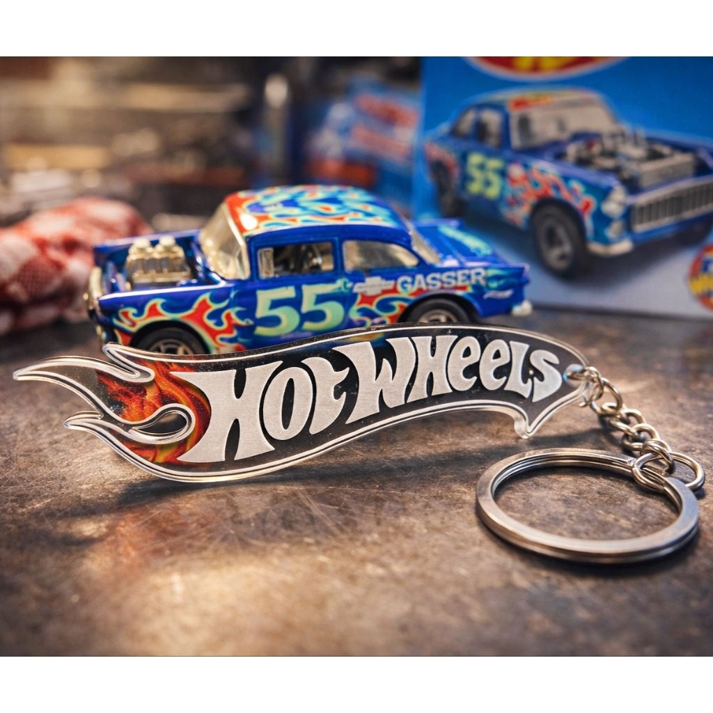 GANTUNGAN พวงกุญแจอะคริลิคโลโก้ Hot Wheels