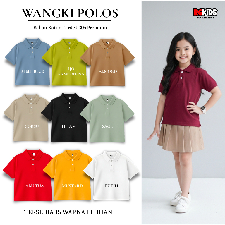 KEMEJA Ozil Apparel เสื้อยืดเด็กผู้หญิง เรียบง่าย หรูหรา เสื้อ Wangki ธรรมดา 4-12 ปี