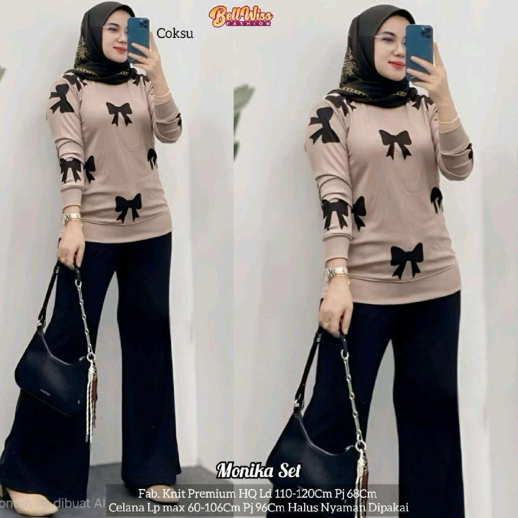 Monika ชุดกางเกง Culottes ยืดหนา