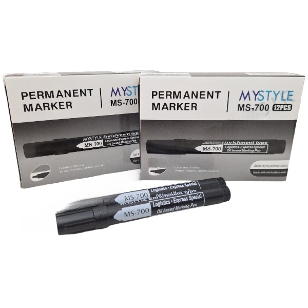 1 แพ็คมี 12 ชิ้น MY STYLE ปากกามาร์กเกอร์ถาวร / MY STYLE MS - 700 ปากกามาร์กเกอร์ถาวร