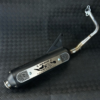 Knalpot Standar Racing Type New Moncong Kenochi Black Coating Tameng Nusantara Fullset Untuk Motor Vario Aerox Nmax Beat Mio Dll