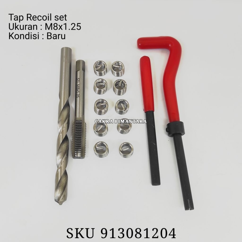 Recoil m8x1.25 perbos m8x1.25 สําหรับหัวเทียนแบบเกลียวสําหรับสกู๊ตเตอร์อัตโนมัติ, dol helicoil m8 x 