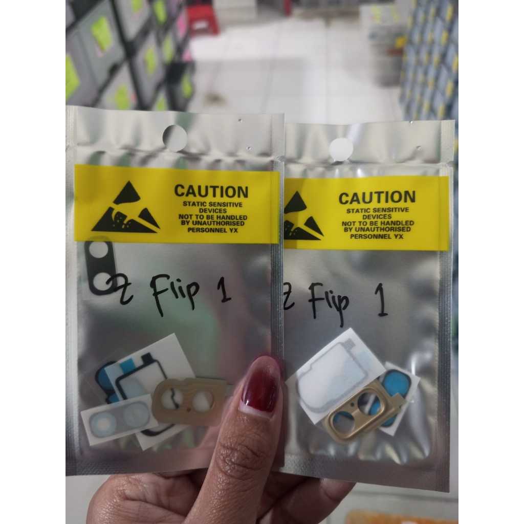 กระจกกล้อง + วงแหวนเลนส์กล้อง Samsung Z FLIP 1 Gold