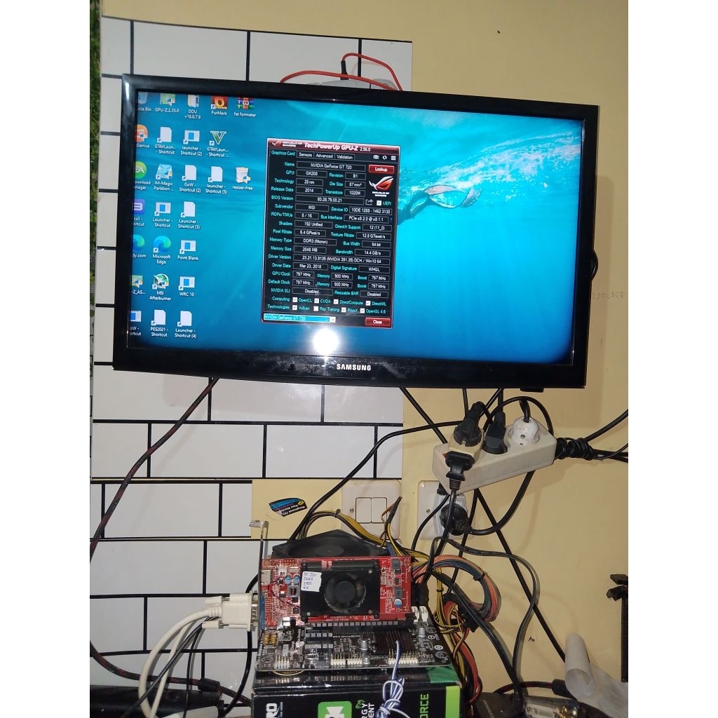 Vga gt 720 2gb DDR3 64bit DDR3 Nornal พร้อมใช้งาน