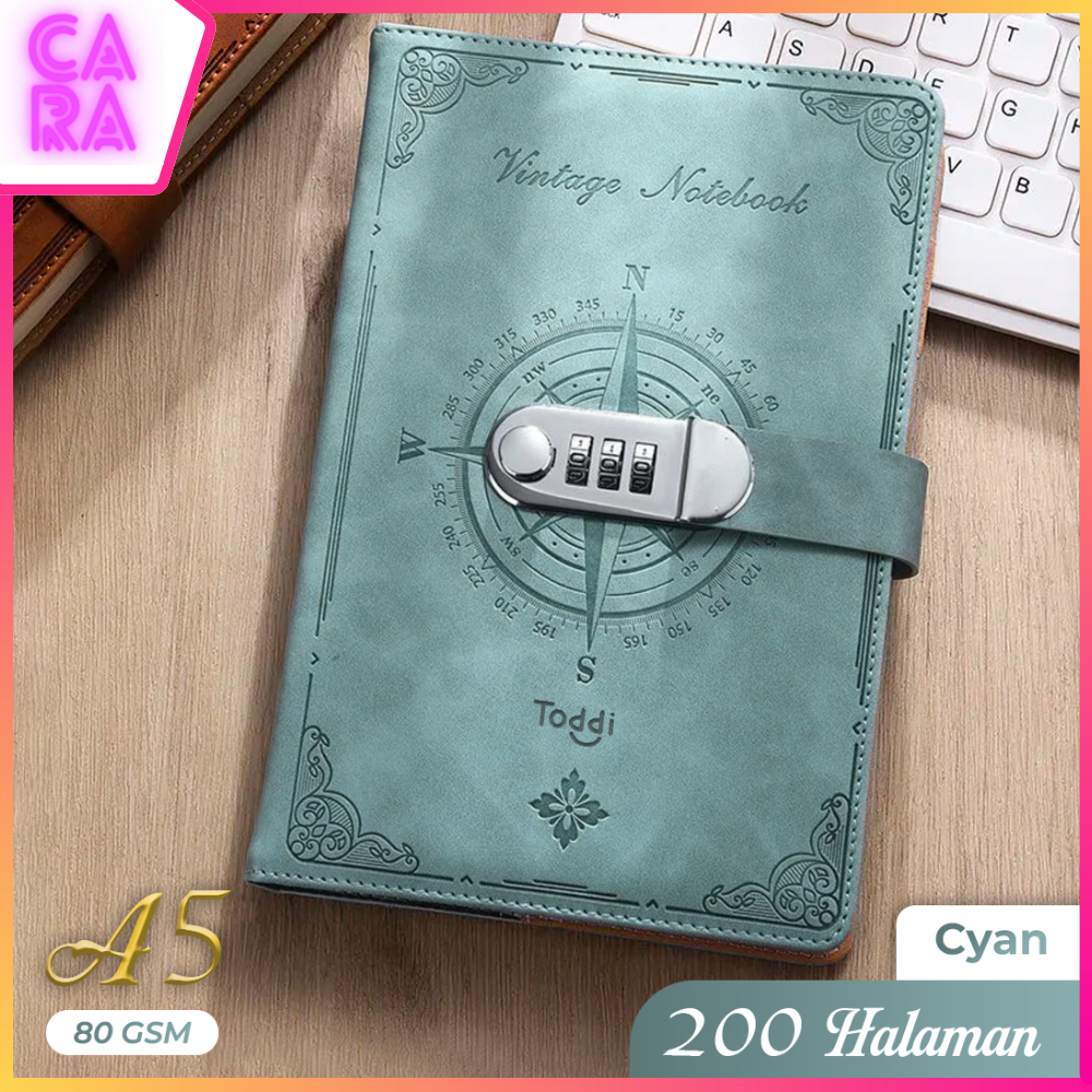 Toddi Diary Notebook Journal Notes 200 หน้า A5 มีตัวล็อค - TD22