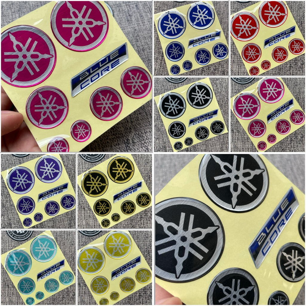 YAMAHA BLUECORE LOGO EMBLEM สติ๊กเกอร์ชุด RAISED