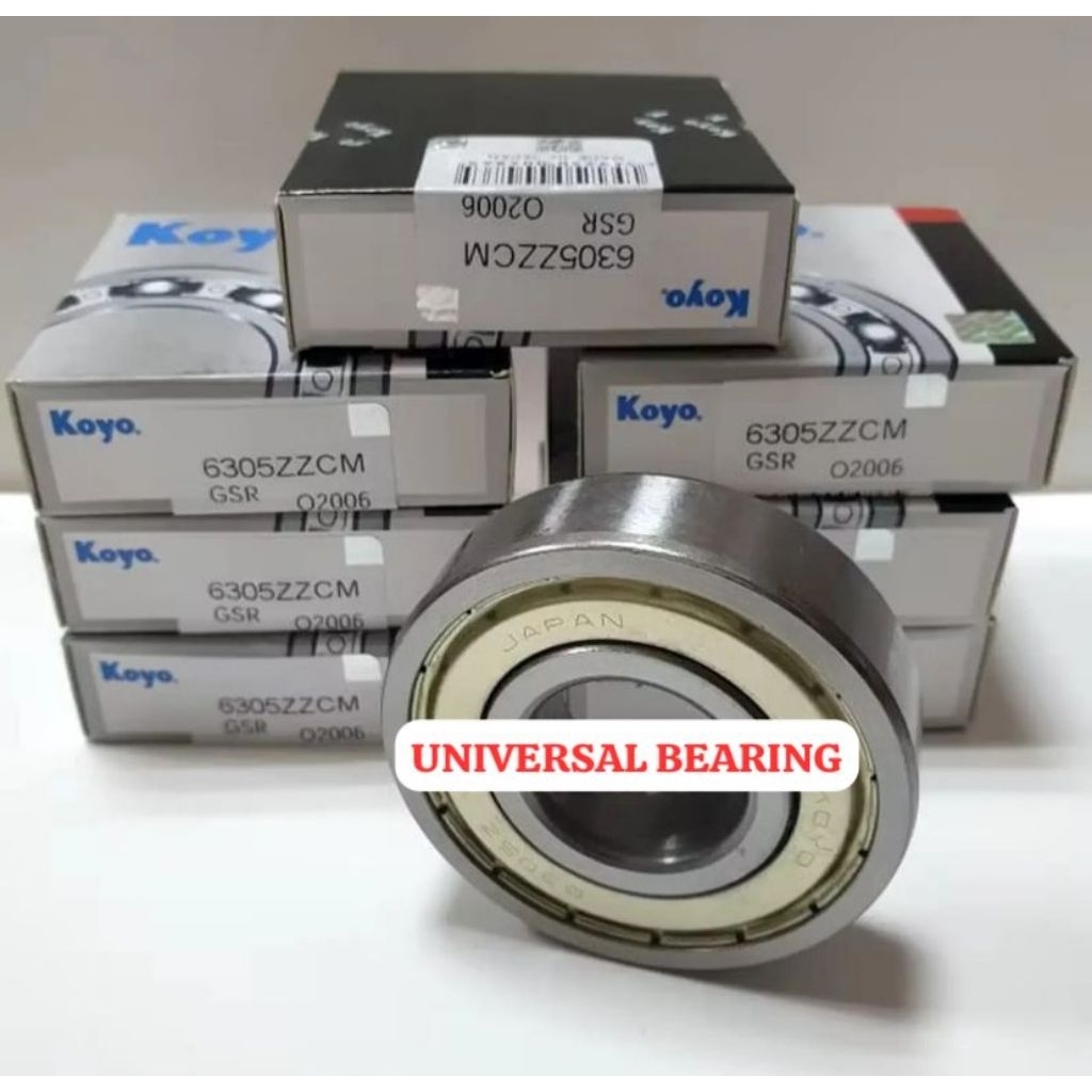 BEARING 6305 ZZ KOYO 6305ZZ KY IRON CAP ขนาด 25X62X17MM