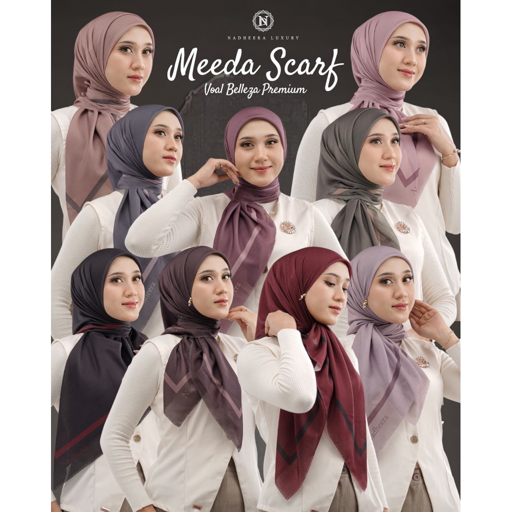 MEEDA SCARF BY NADHEERA LUXURY //BEAUTIFUL SCARF//EASY TO SHAPE //ORIGINAL NADEHEERA