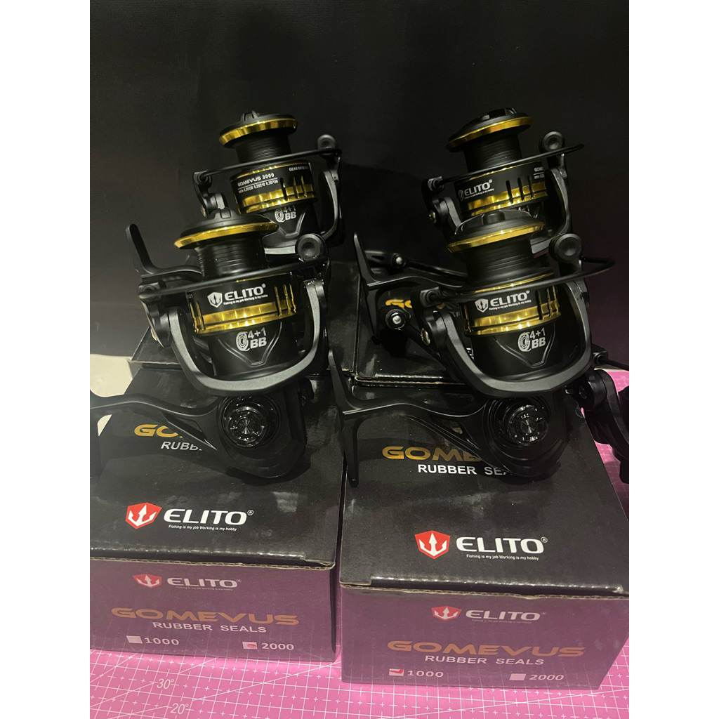 ELITO GOMEVUS 4+1BB REEL BLACK DOF 5 ขนาด: 1000SW / 2000SW / 3000SW / 4000SW / 6000SW POWER HANDLE