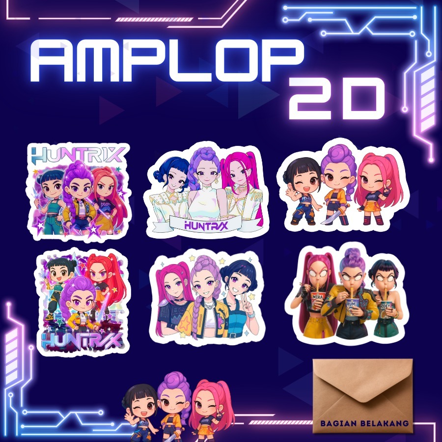 HUNTRIX 2D ENVELOPE [CONTENDTS 6] KPOP DEMON HUNTERS 2D HUNTRIX EID ENVELOPE