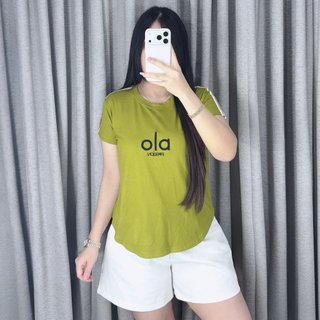 Lavi Top Atasan Wanita Lengan Pendek Garis Lis Bawah Oval