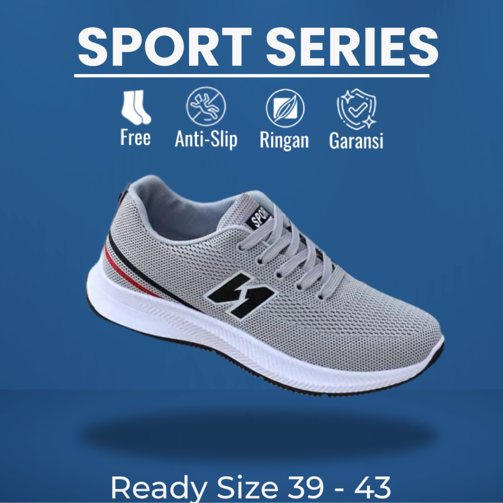 รองเท้าผ้าใบผู้ชายสีดําพื้นสีขาวกีฬาลําลองน้ําหนักเบากันลื่นเย็นทุกวัน - SPORT N