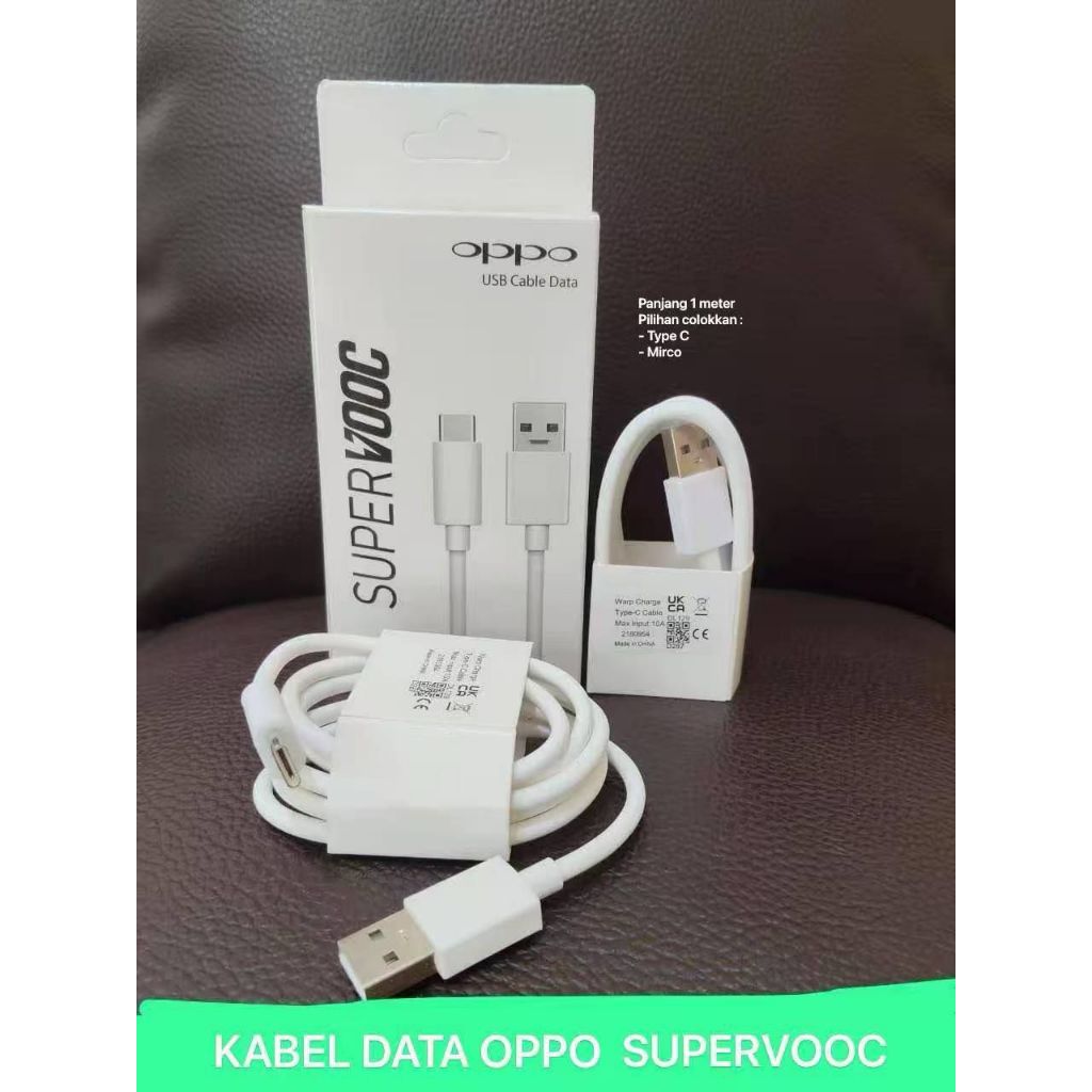 Oppo 10A Fast Charging VOOC SUPER VOOC data cable / USB Type C data cable ORIGINAL 100%