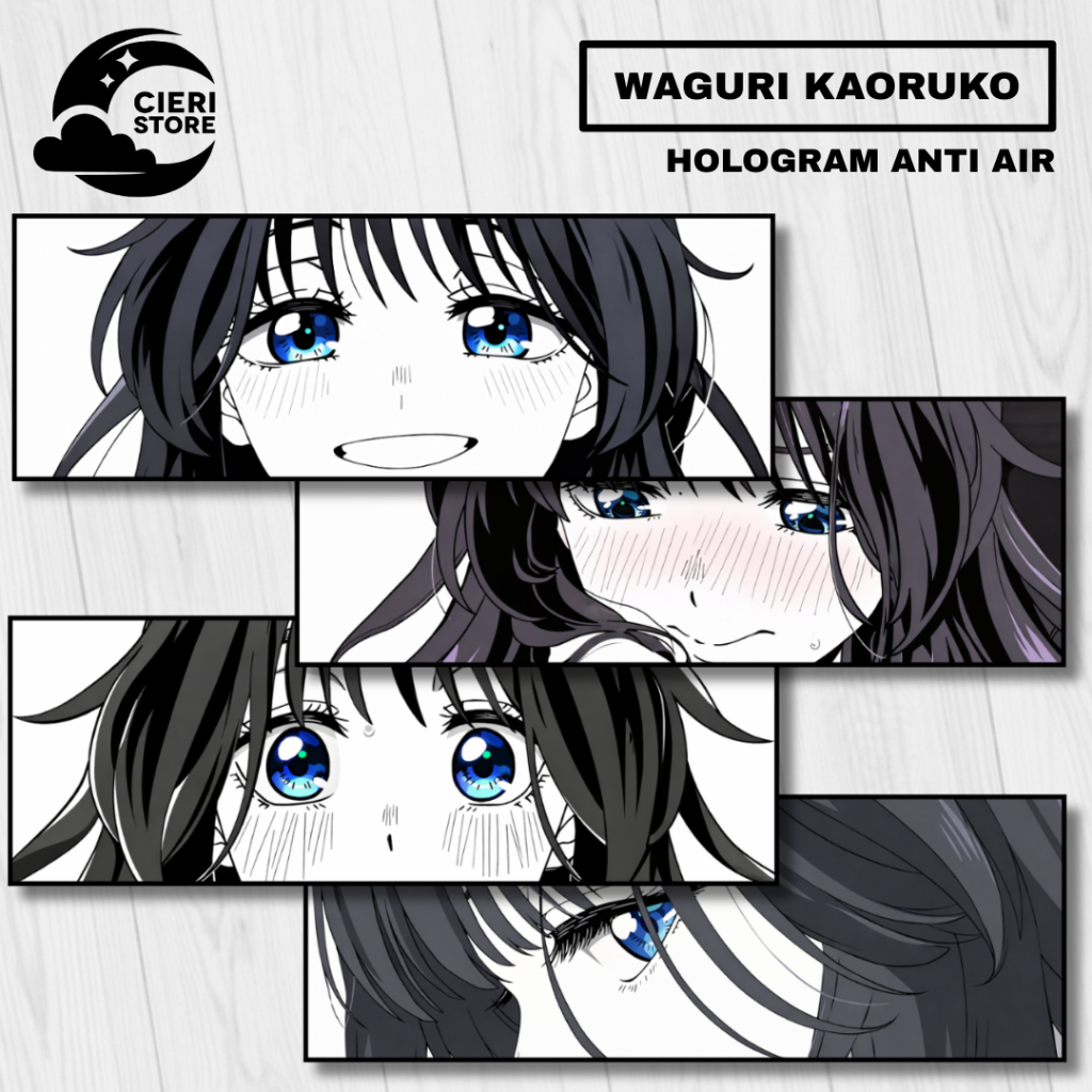 สติ๊กเกอร์โฮโลแกรมอะนิเมะ Waguri Kaoruko กันน้ํา