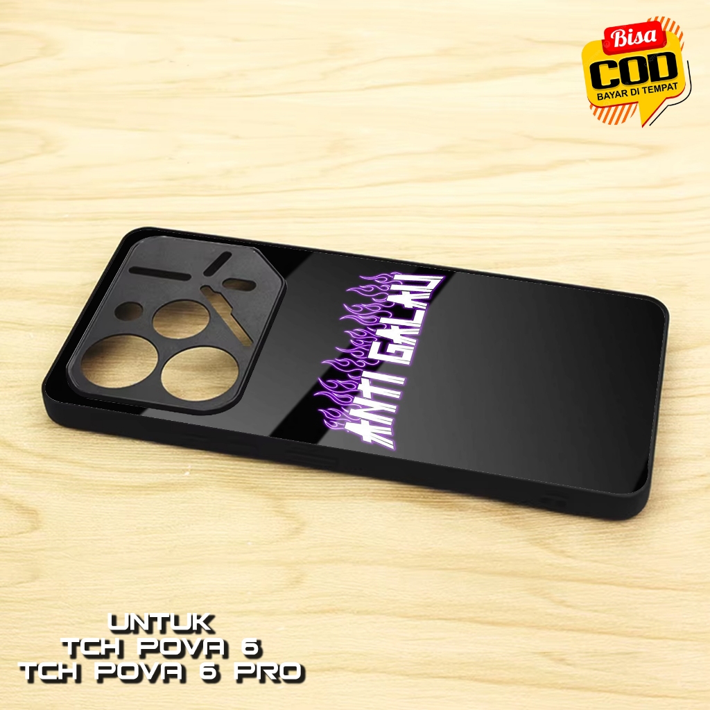 HP Case For Techn* Pov* 6 / Pov* 6 Pro - STORE CASE (BLACK BACKGROUND) - 2D Premium Glossy Softcase 