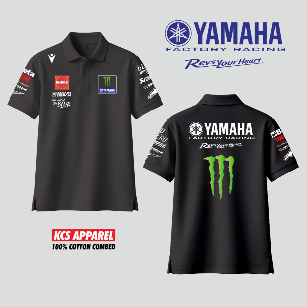 Yamaha โรงงาน racing ทีมเสื้อโปโล fabio quartararo 20 เสื้อโปโล kcs เครื่องแต่งกาย
