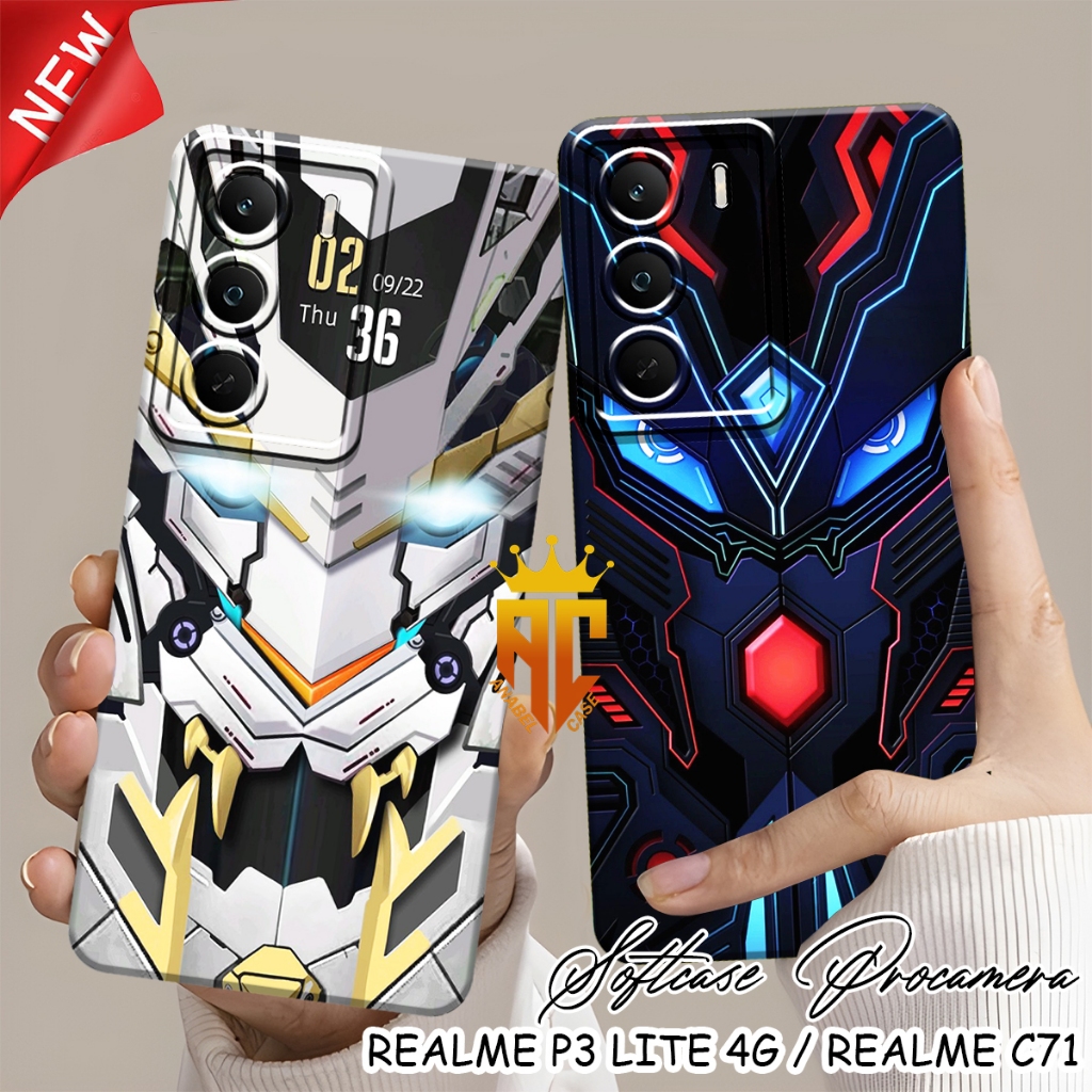Softcase Realme p3 Lite 4g - เคส Realme c71 4g - Realme c75 - Realme c75x - Realme c73 Cool Robot Mo