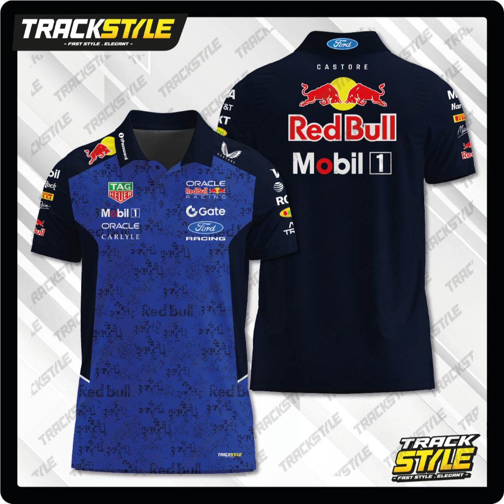 TrackStyle Jersey Polo Oracle RedBull Racing 2026 F1 สูตร 1 Ford Racing Max Verstappen คุณภาพระดับพรีเมียม