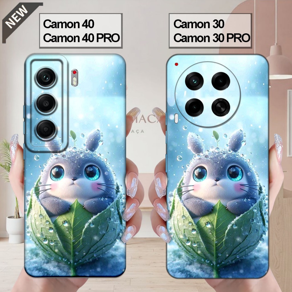 เคส Tecno CAMON 40 | CAMON 40 Pro _เคส CAMON 30 | CAMON 30 PRO - ปลอกสีดําใสยืดหยุ่น
