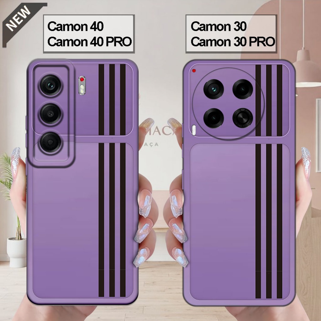 เคส Tecno CAMON 40 | CAMON 40 Pro _เคส CAMON 30 | CAMON 30 PRO - ปลอกสีดําใสยืดหยุ่น