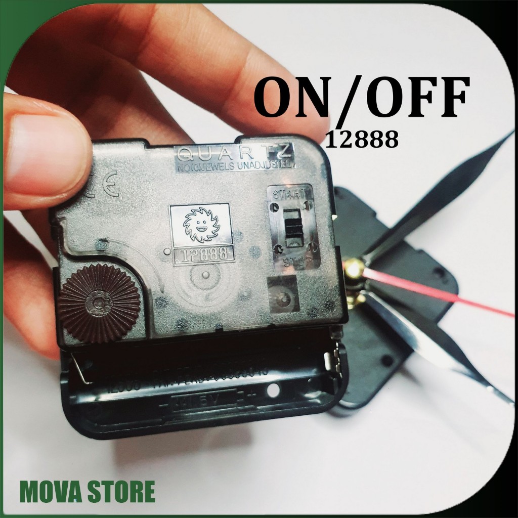 MESIN SKP Detak On Off Quartz Wall Clock Machine 12888 Taiwan Original ทนทานยาวนาน