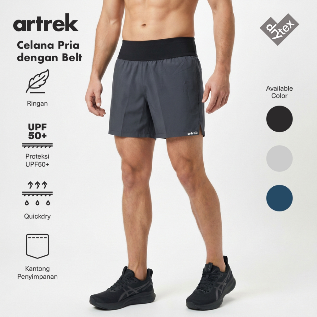 กางเกง Artrek พร้อมเข็มขัดวิ่งน้ําหนักเบาวิ่ง Trail Run สบาย