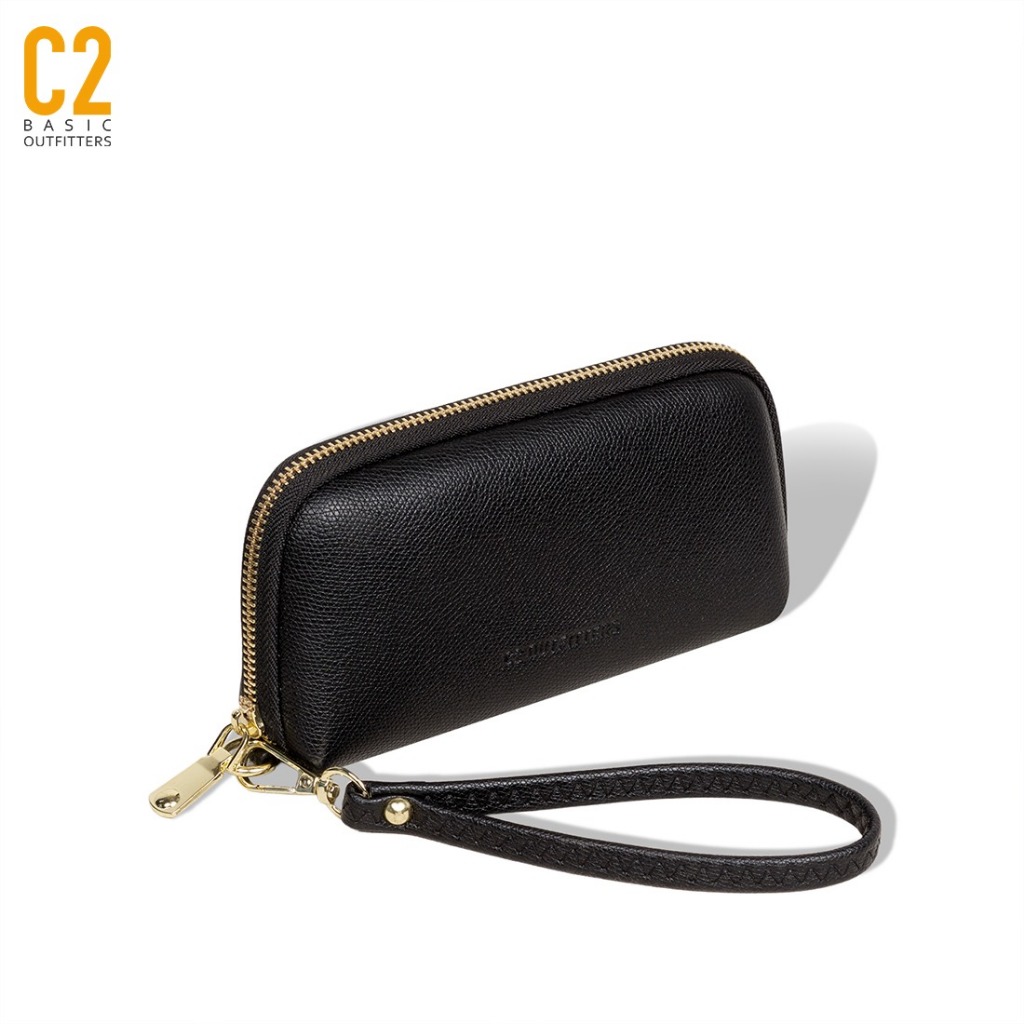 C2 Ranya Black Pouch Wallet - กระเป๋าสตางค์หนังผู้หญิง