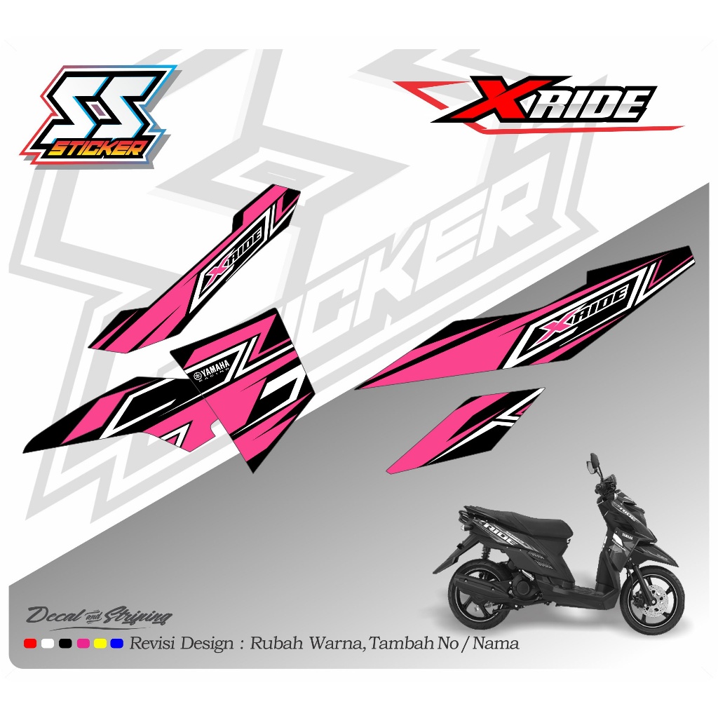 YAMAHA X RIDE DESIGN 09 สติ๊กเกอร์แถบรถจักรยานยนต์