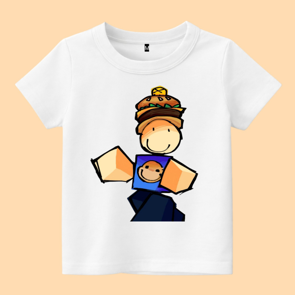 เสื้อยืดเด็กตัวอักษร Roblox 007n7